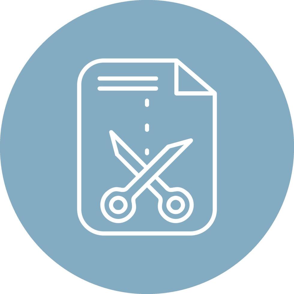 Cutting Line Multi Circle Icon vector