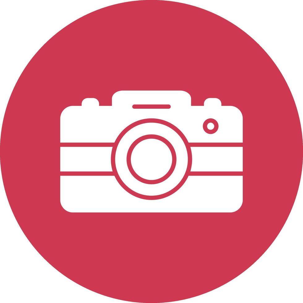 Photo Camera Glyph Multi Circle Icon vector