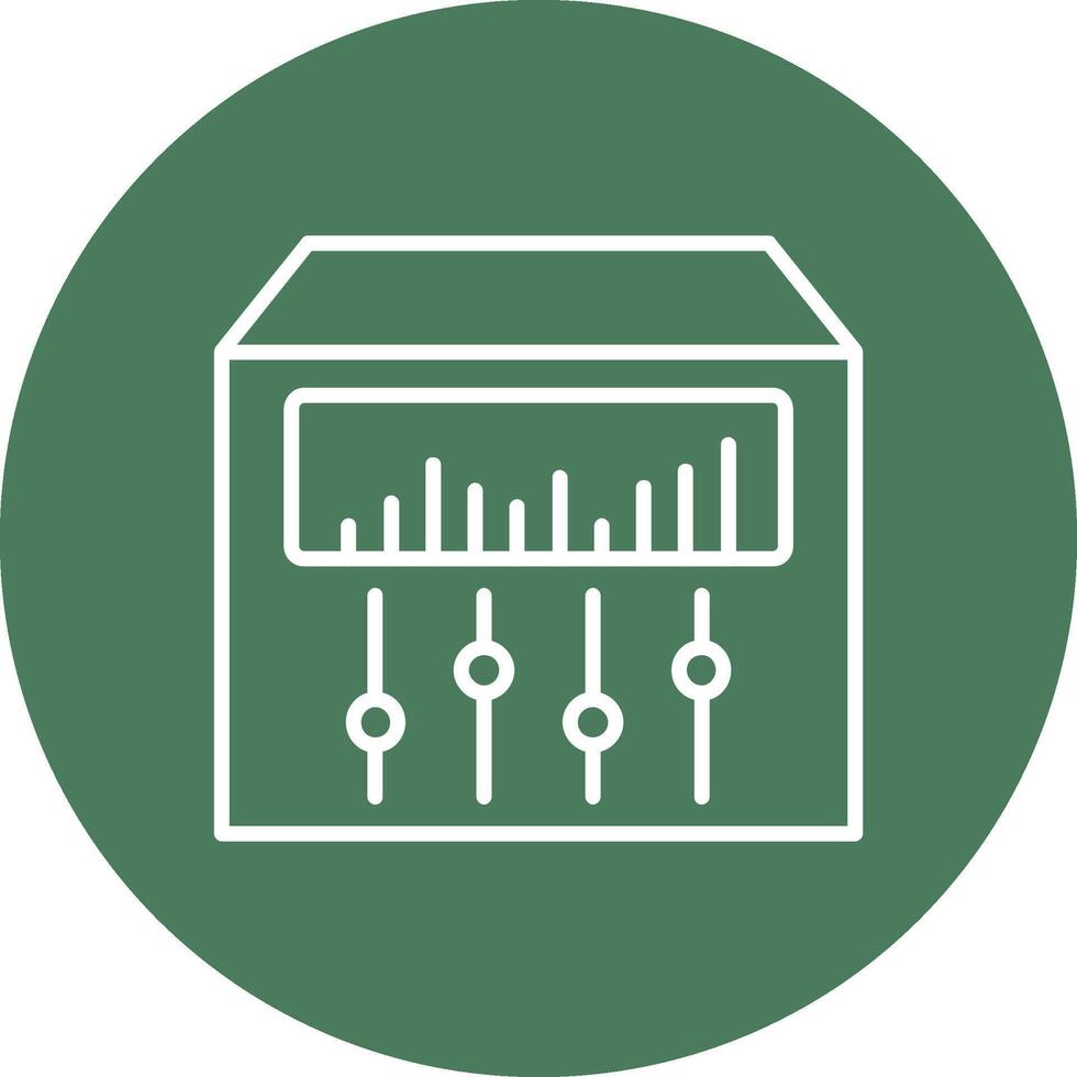 Sound Mixer Line Multi Circle Icon vector