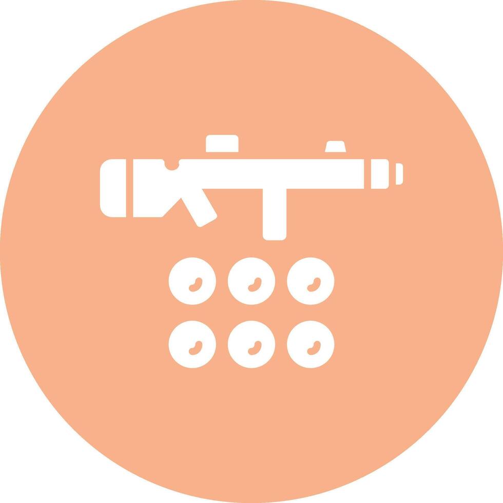 Paintball Glyph Multi Circle Icon vector