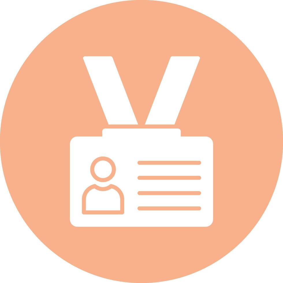 Identification Card Glyph Multi Circle Icon vector