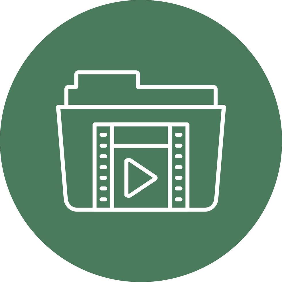 Footage Line Multi Circle Icon vector