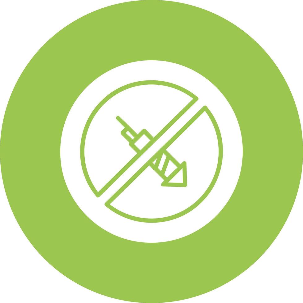 No Firework Glyph Multi Circle Icon vector