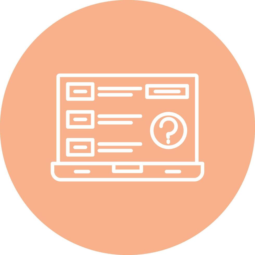 Question Line Multi Circle Icon vector