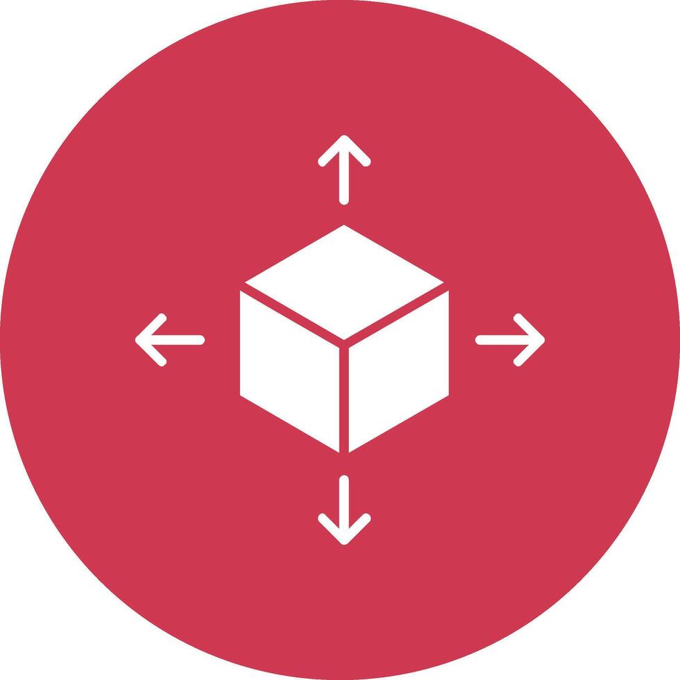 Cube Glyph Multi Circle Icon vector