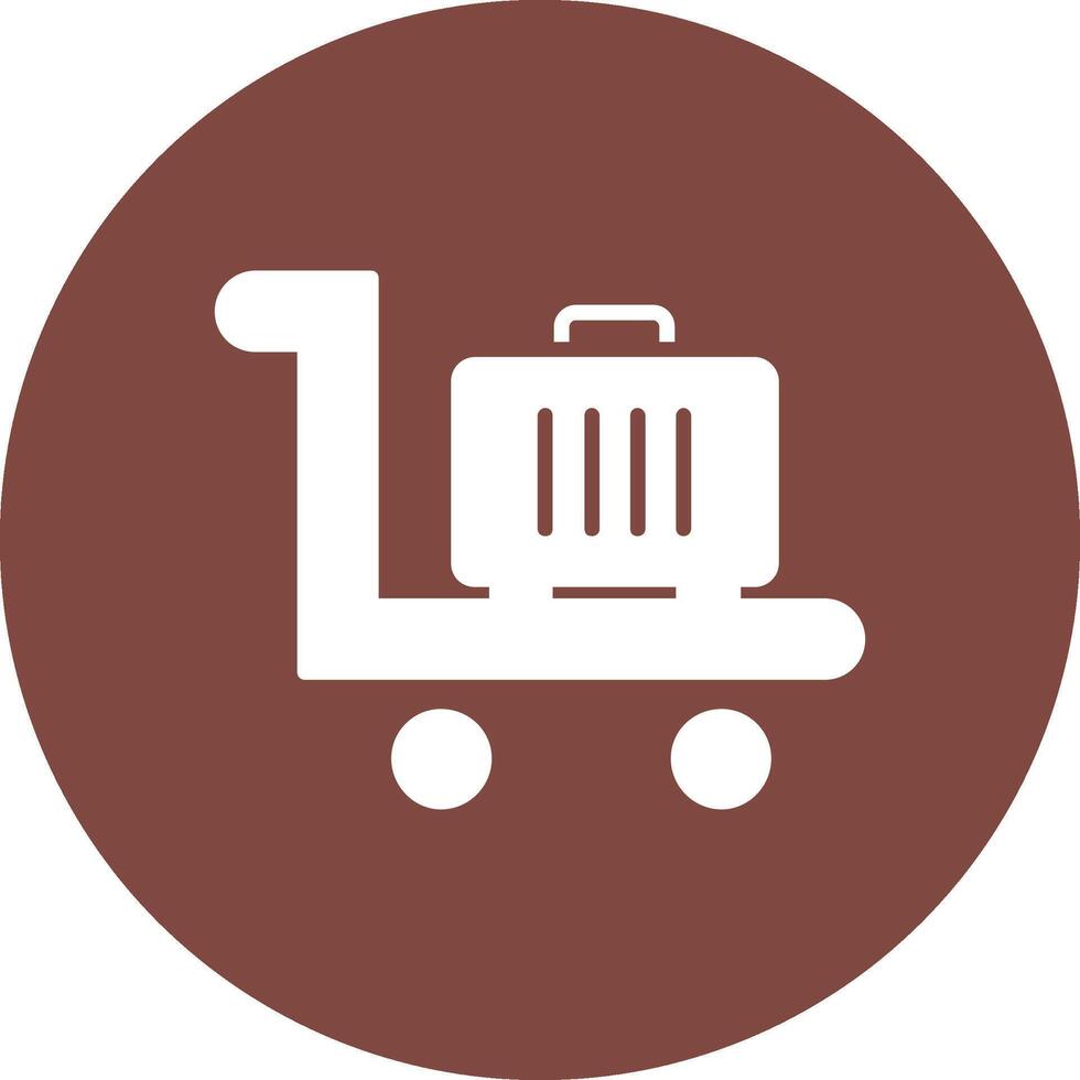 Trolley Glyph Multi Circle Icon vector