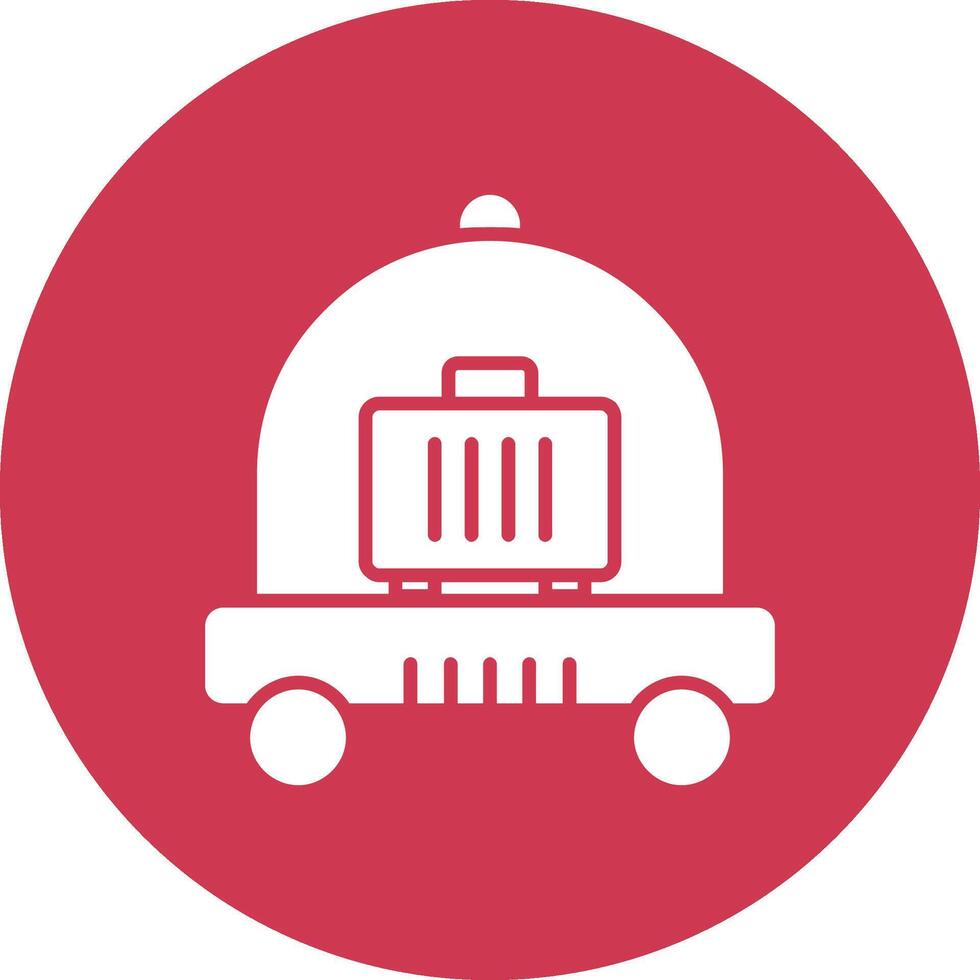 Cart Glyph Multi Circle Icon vector
