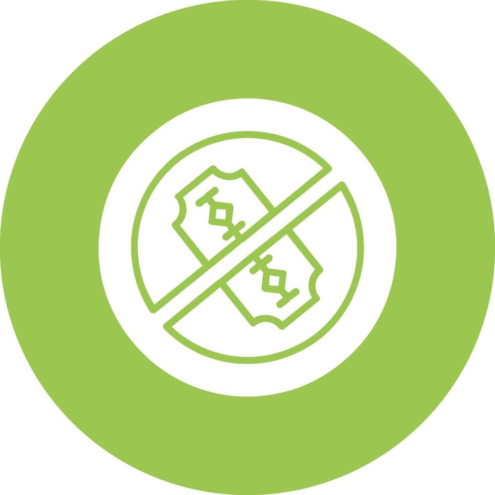 No Blade Glyph Multi Circle Icon vector