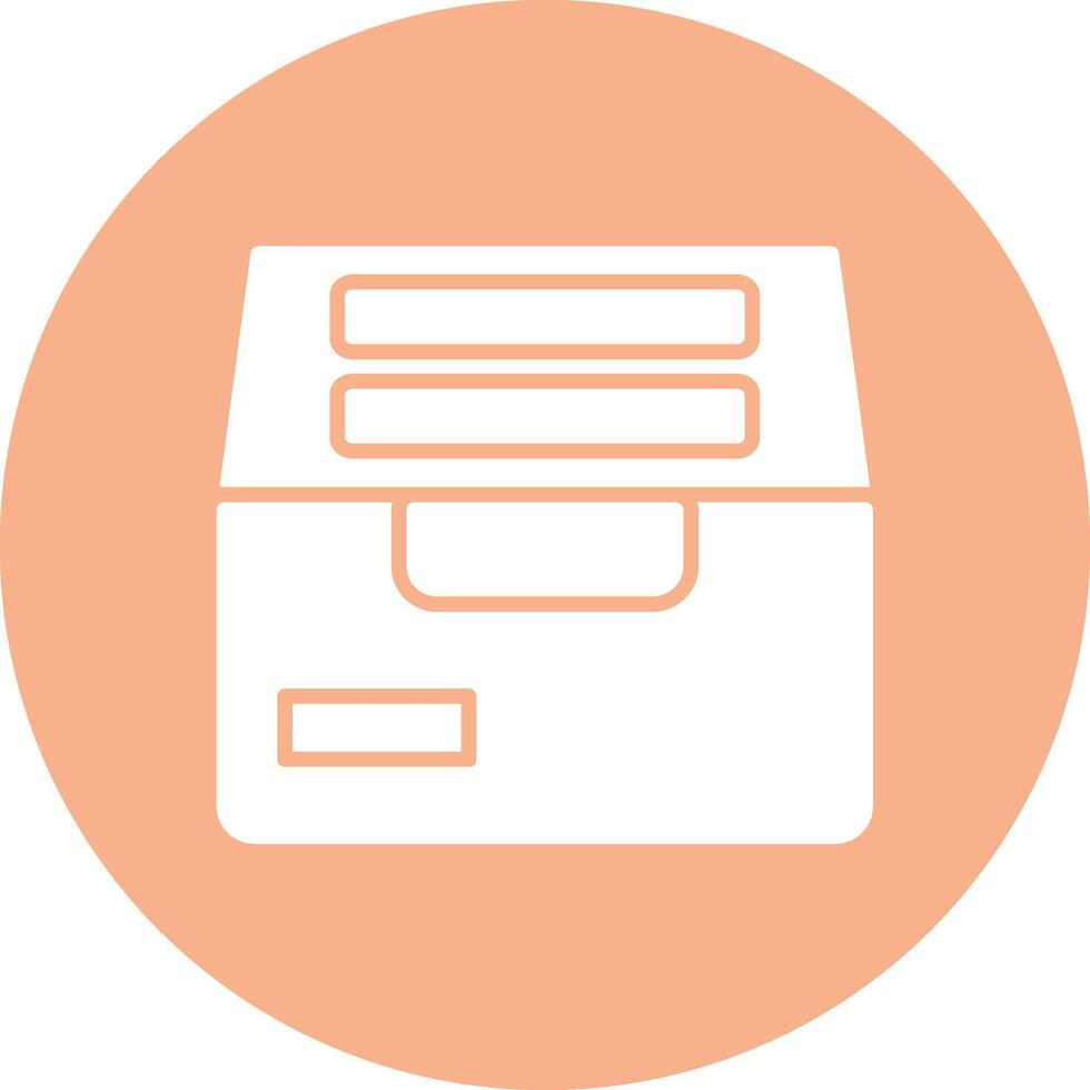 Archive Glyph Multi Circle Icon vector