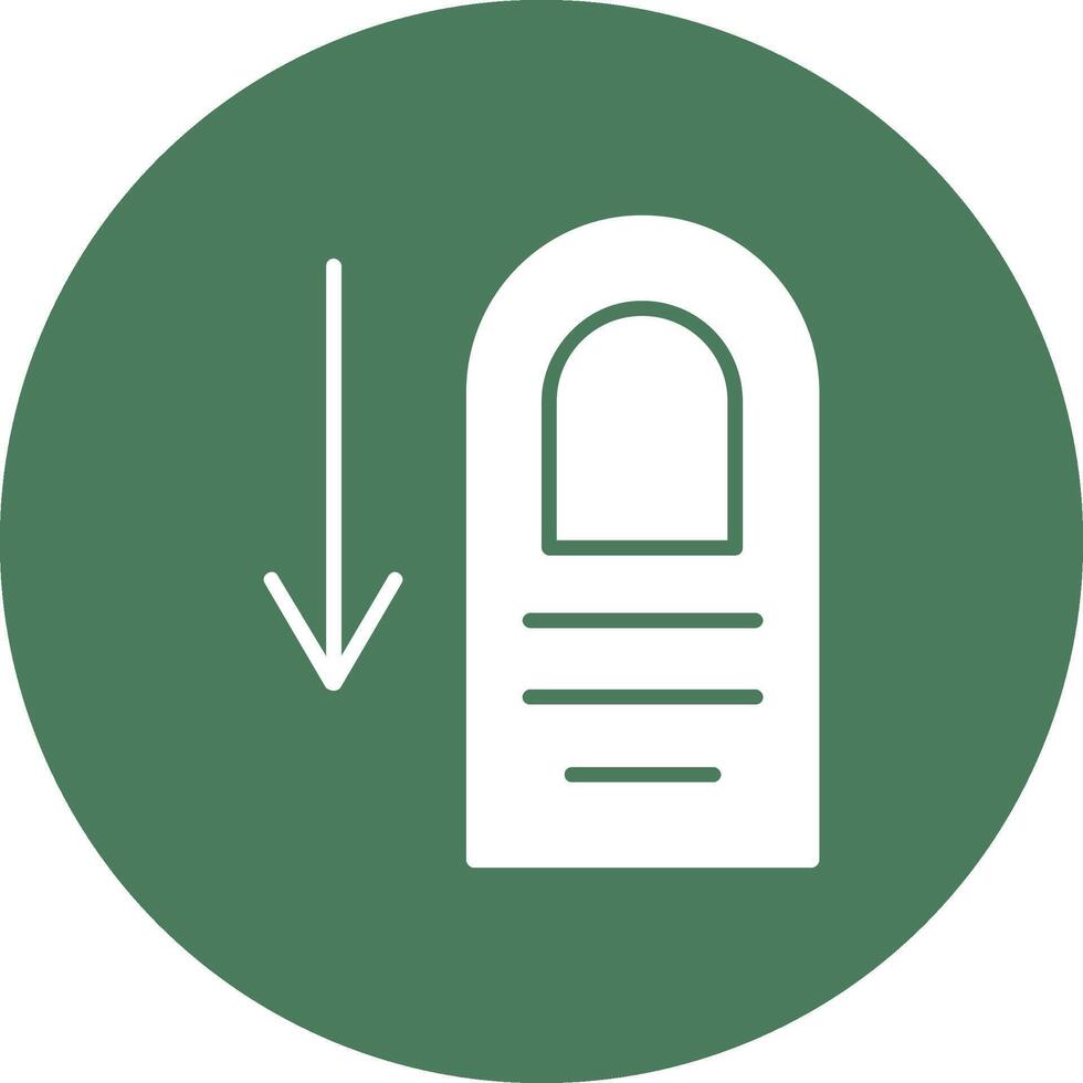 Tap Down Glyph Multi Circle Icon vector
