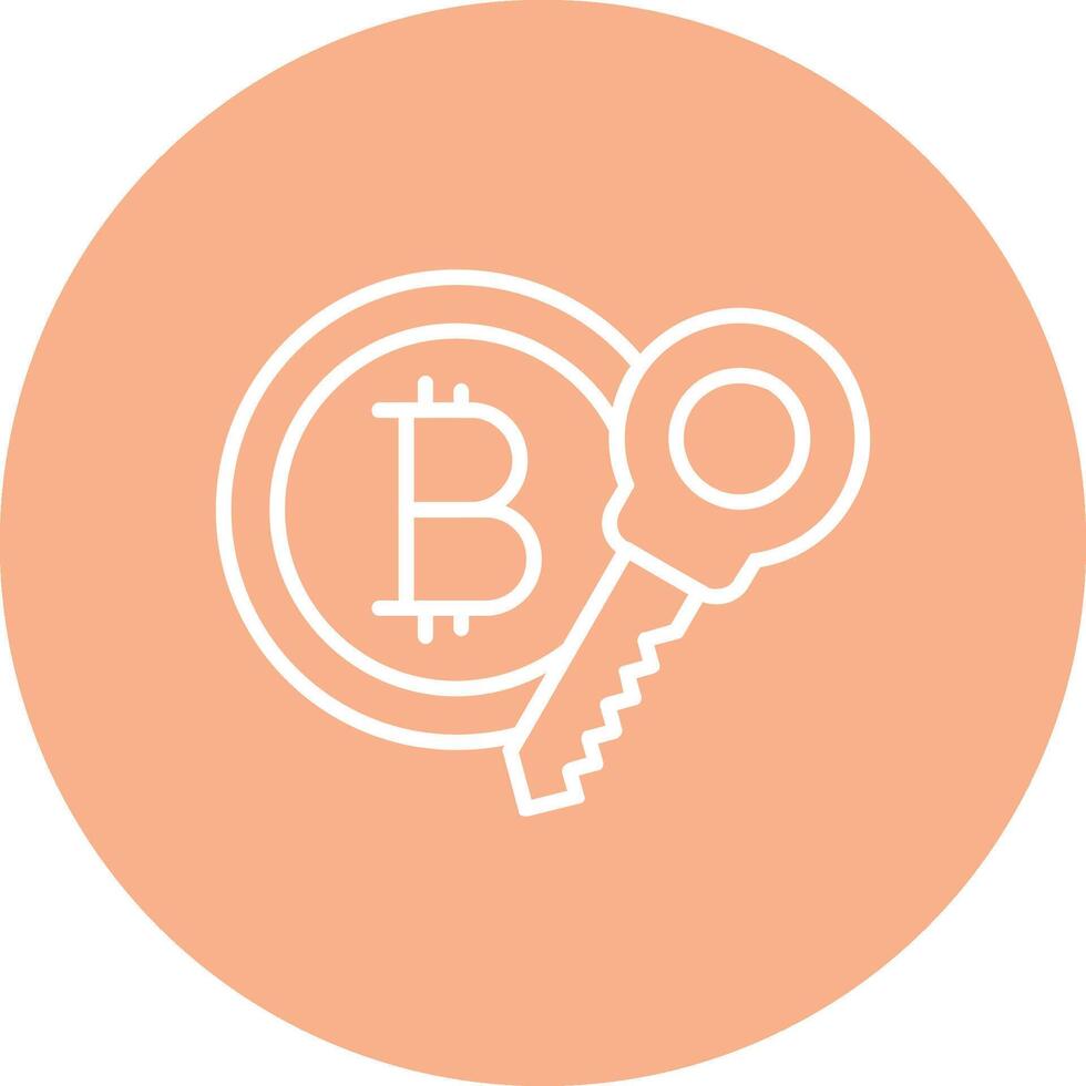 Bitcoin Line Multi Circle Icon vector