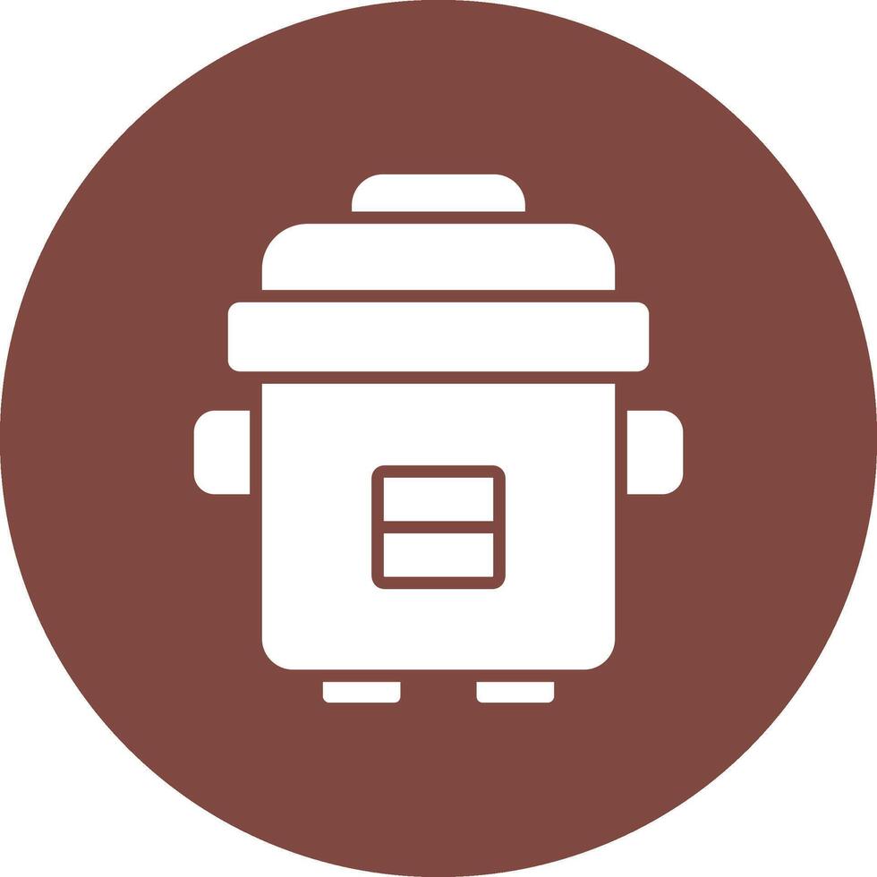 Pressure Cooker Glyph Multi Circle Icon vector