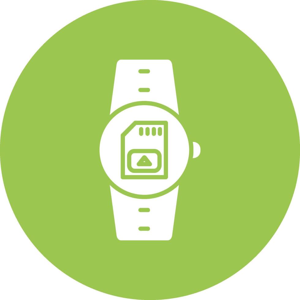 Sim Card Glyph Multi Circle Icon vector