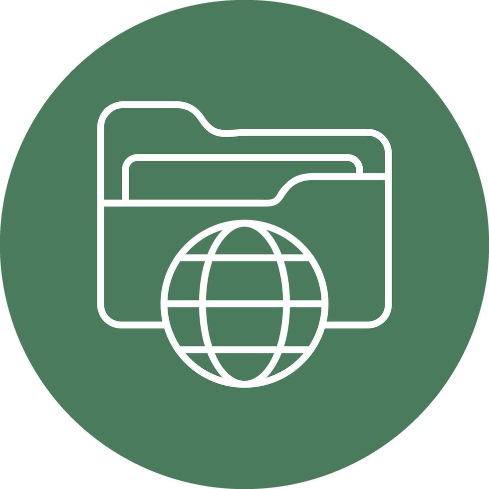 Folder Line Multi Circle Icon vector