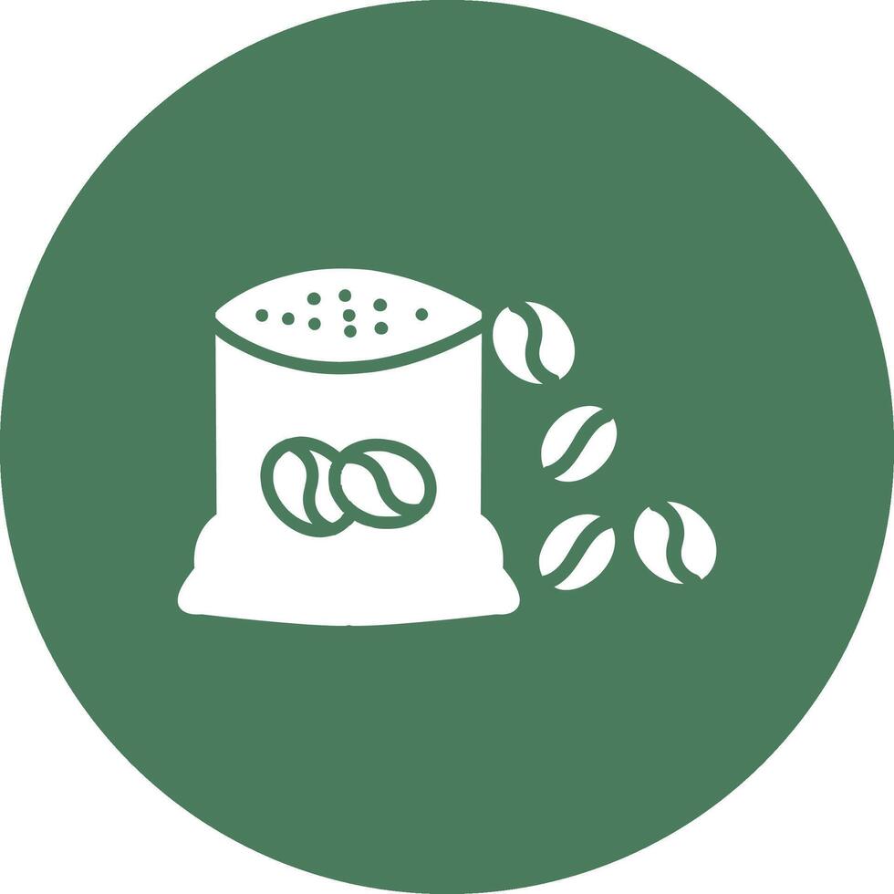 Beans Bag Glyph Multi Circle Icon vector