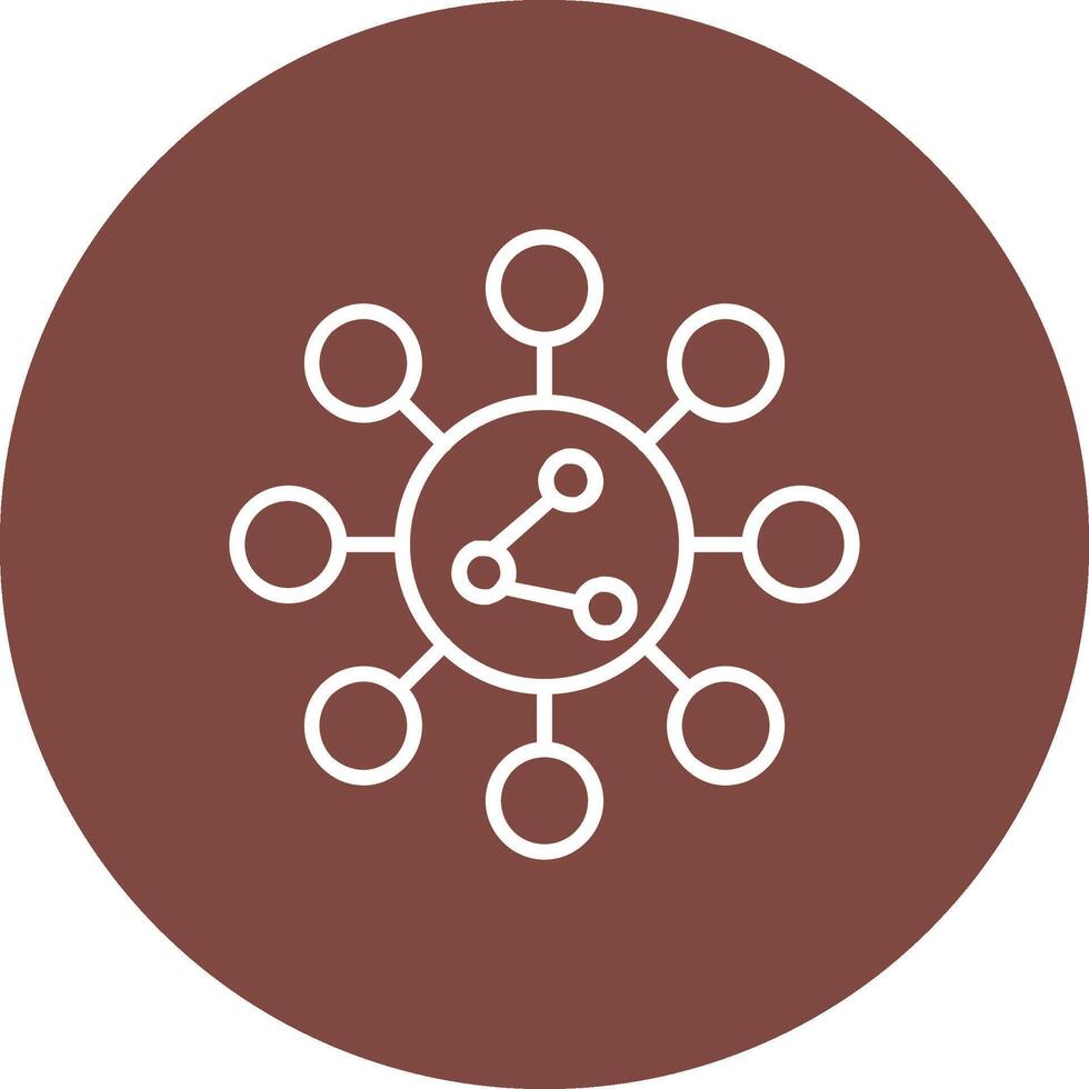 Share Line Multi Circle Icon vector
