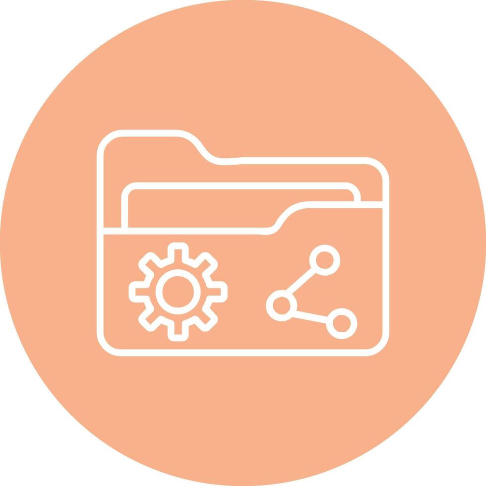 Share Line Multi Circle Icon vector