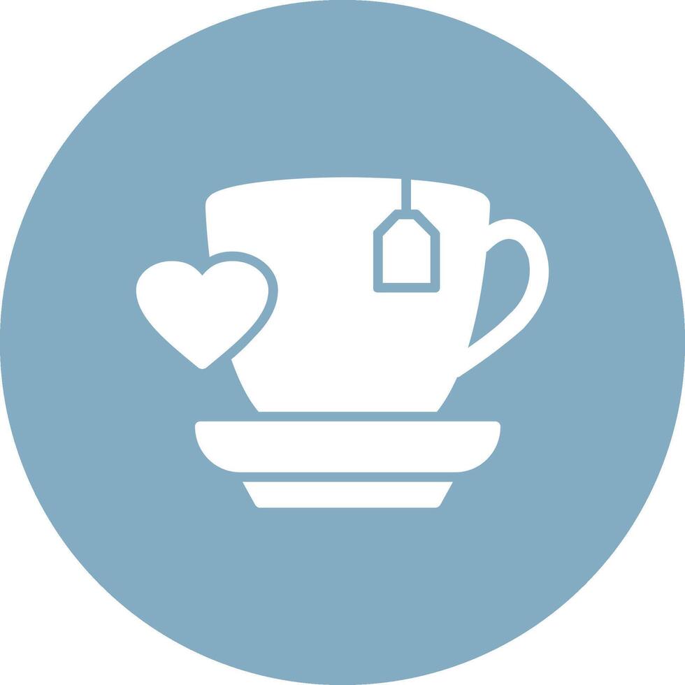 Love Coffee Glyph Multi Circle Icon vector