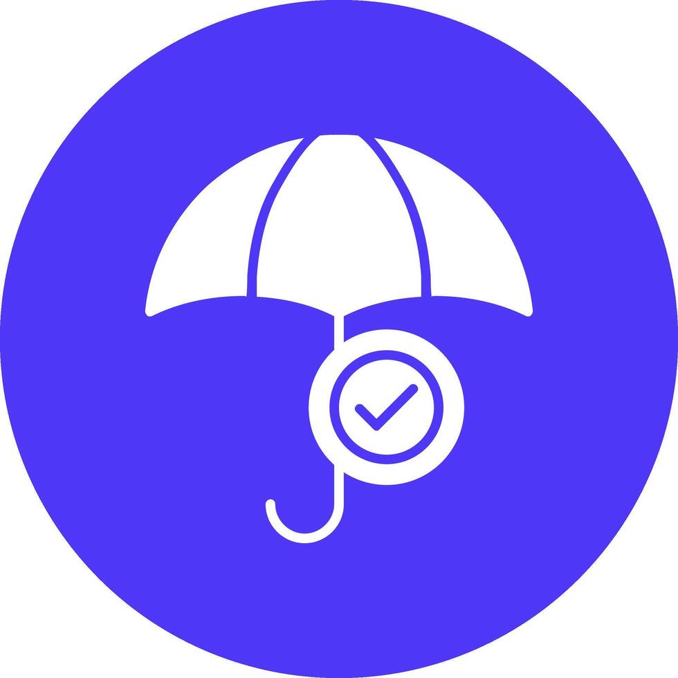 Umbrella Glyph Multi Circle Icon vector