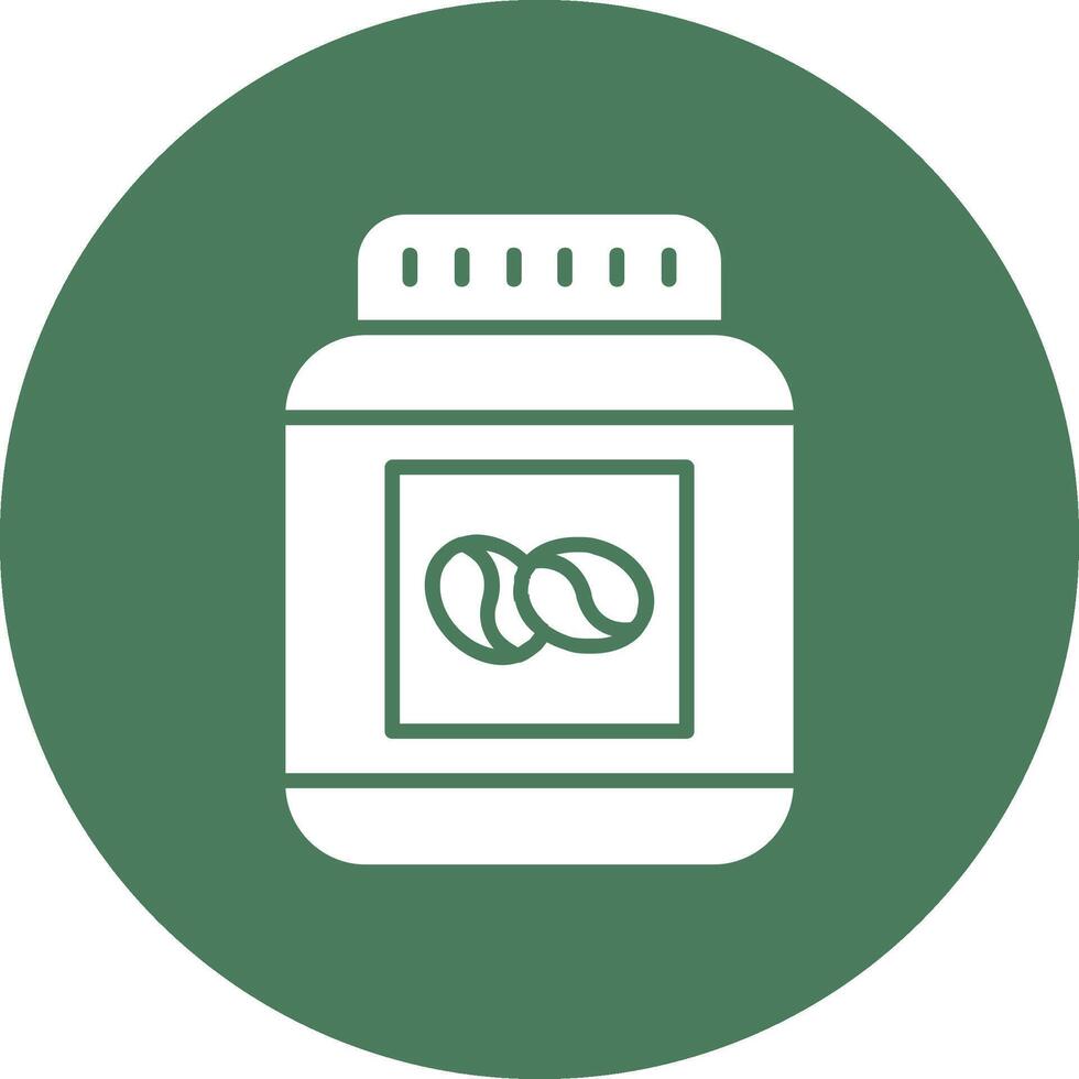 Beans Jar Glyph Multi Circle Icon vector