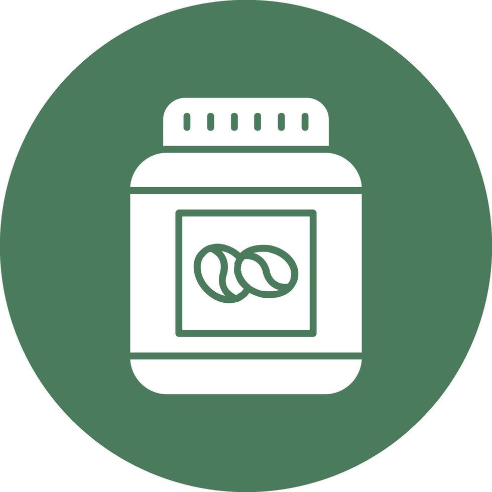 Beans Jar Glyph Multi Circle Icon vector