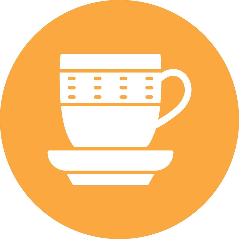 Cup Glyph Multi Circle Icon vector