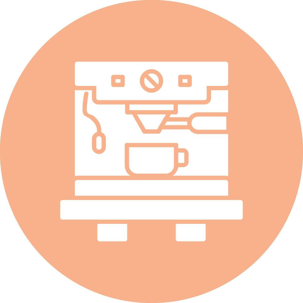 Coffee Machine Glyph Multi Circle Icon vector