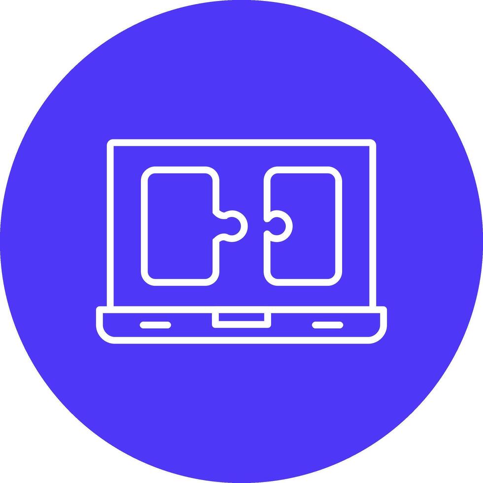 Puzzle Line Multi Circle Icon vector