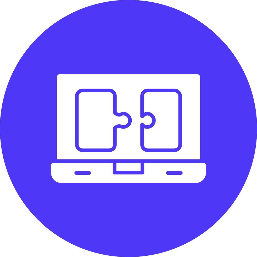 Puzzle Glyph Multi Circle Icon vector