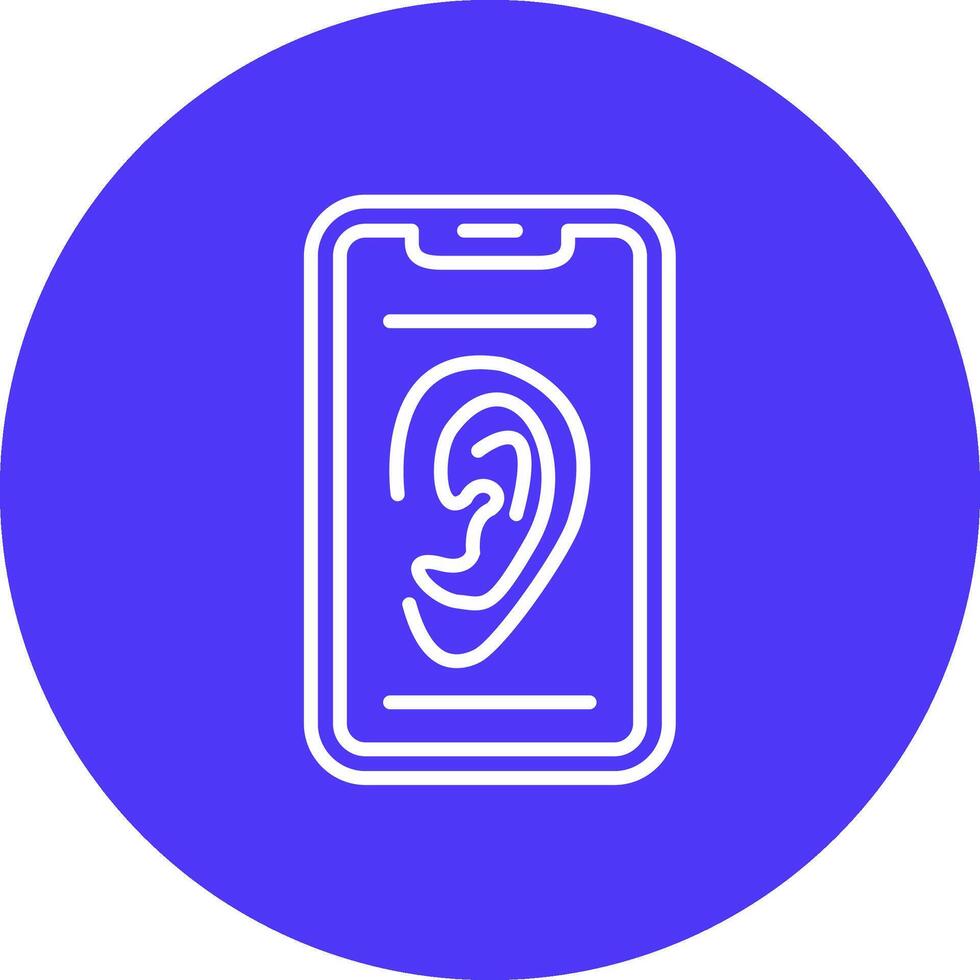 Mobile Phone Line Multi Circle Icon vector