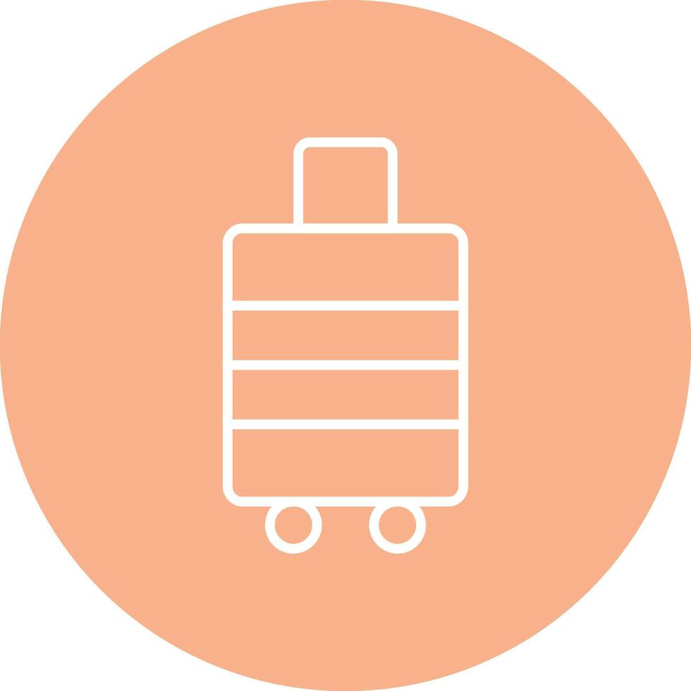 Luggage Line Multi Circle Icon vector