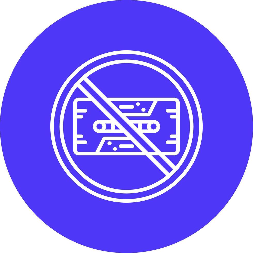 Prohibited Sign Line Multi Circle Icon vector