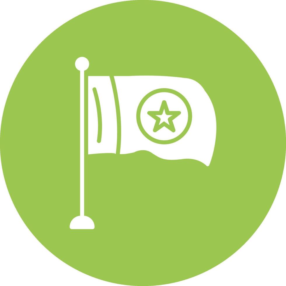 Flag Glyph Multi Circle Icon vector