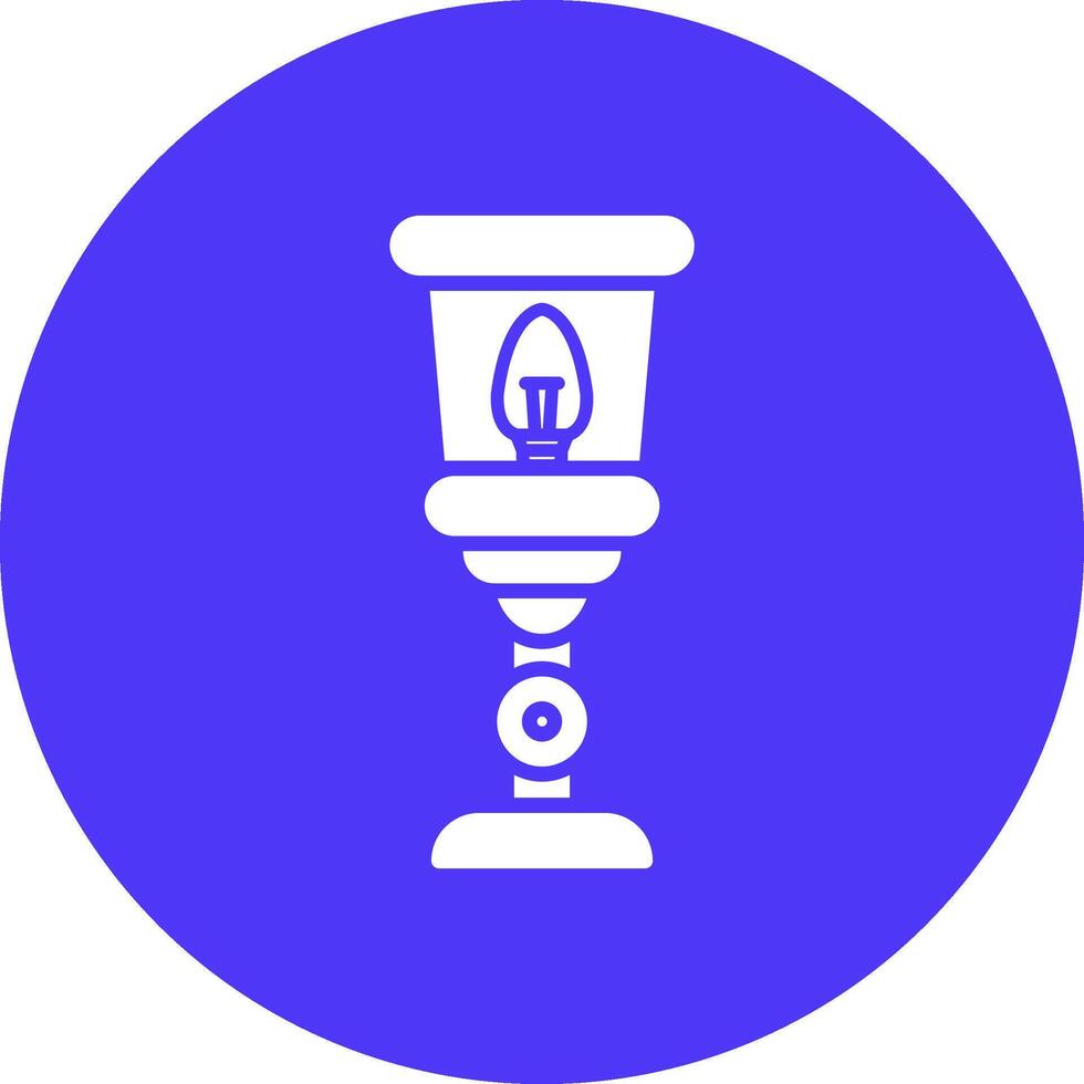 Lamp Glyph Multi Circle Icon vector