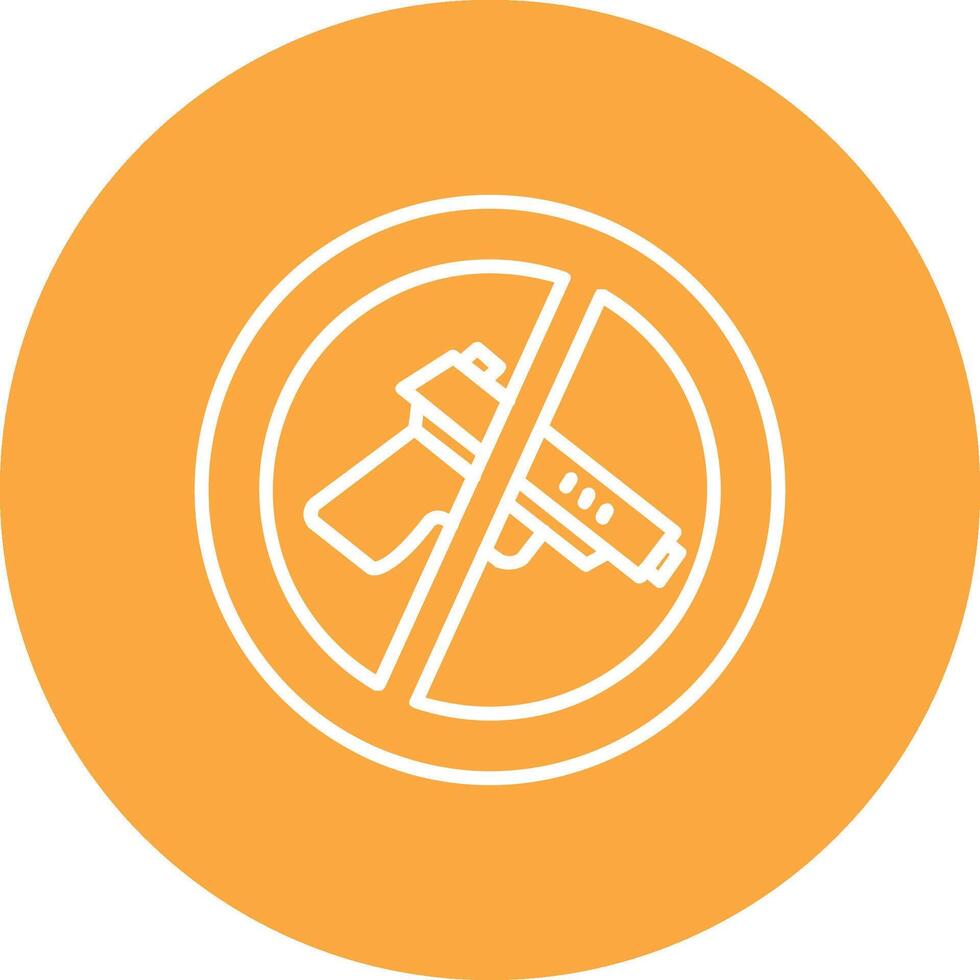 No Gun Line Multi Circle Icon vector