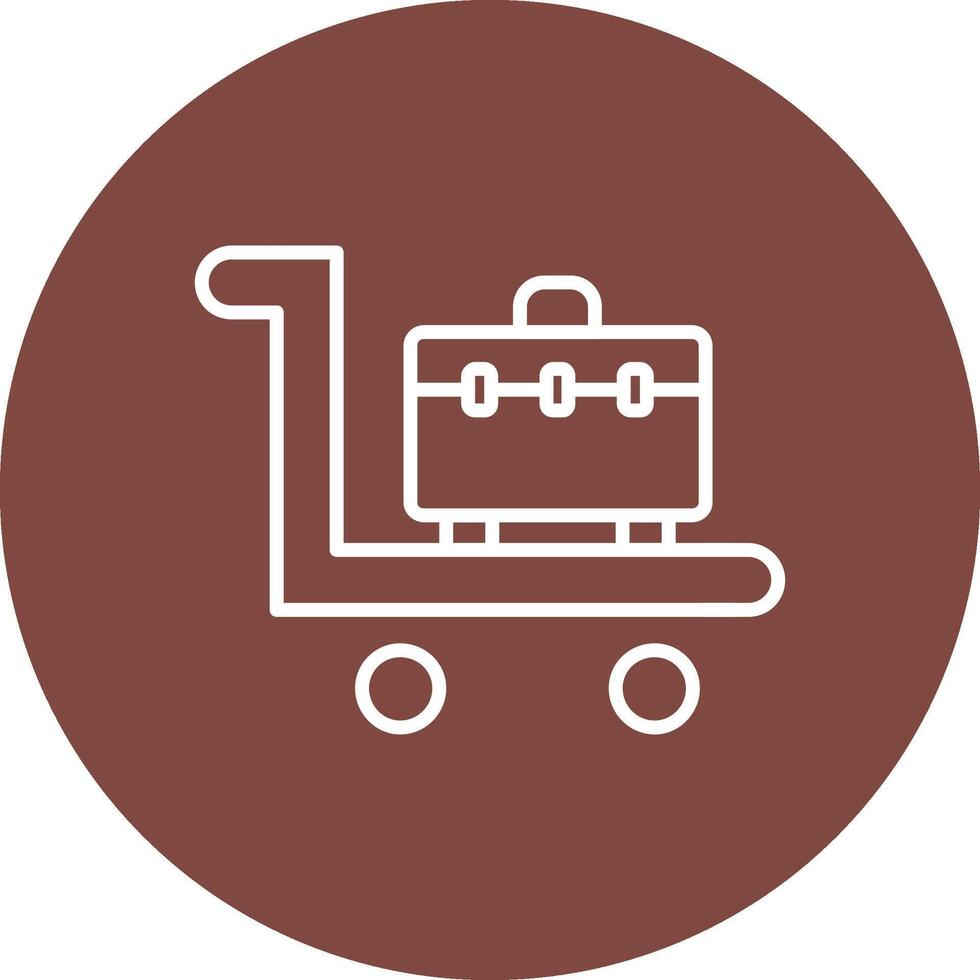 Trolley Line Multi Circle Icon vector