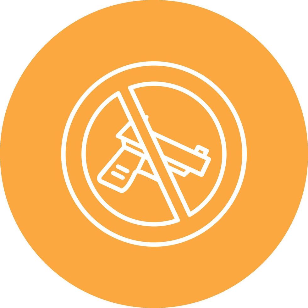 No Gun Line Multi Circle Icon vector