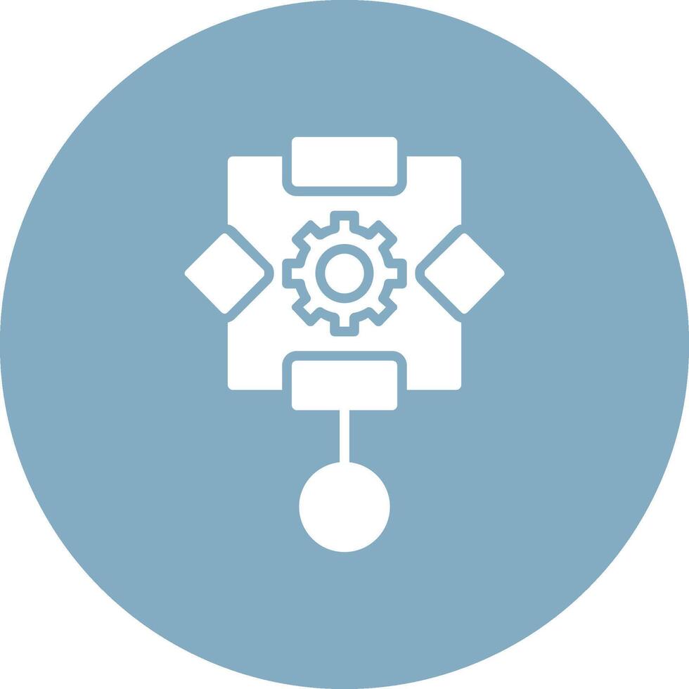 Algorithm Glyph Multi Circle Icon vector