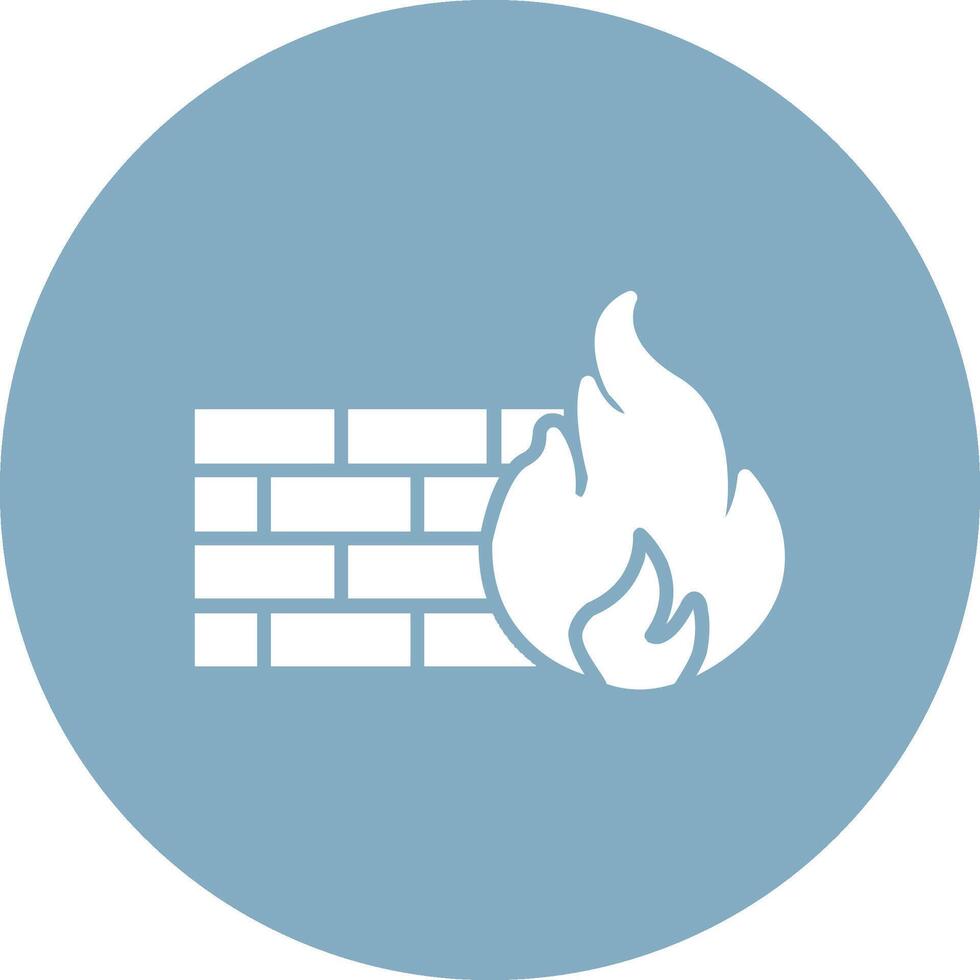 Firewall Glyph Multi Circle Icon vector