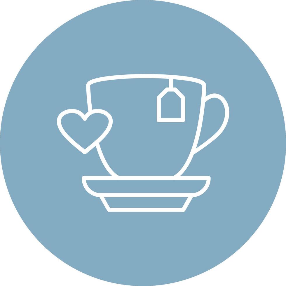 Love Coffee Line Multi Circle Icon vector