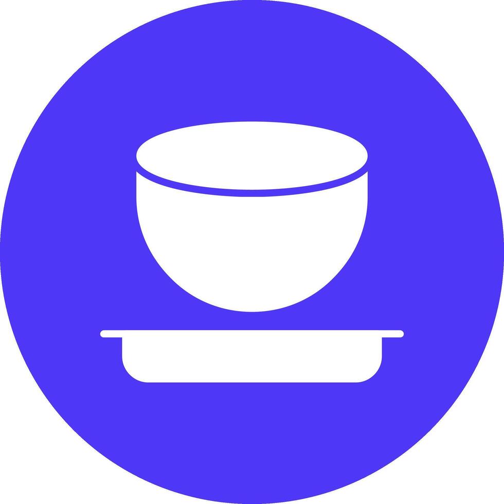Bowl Glyph Multi Circle Icon vector