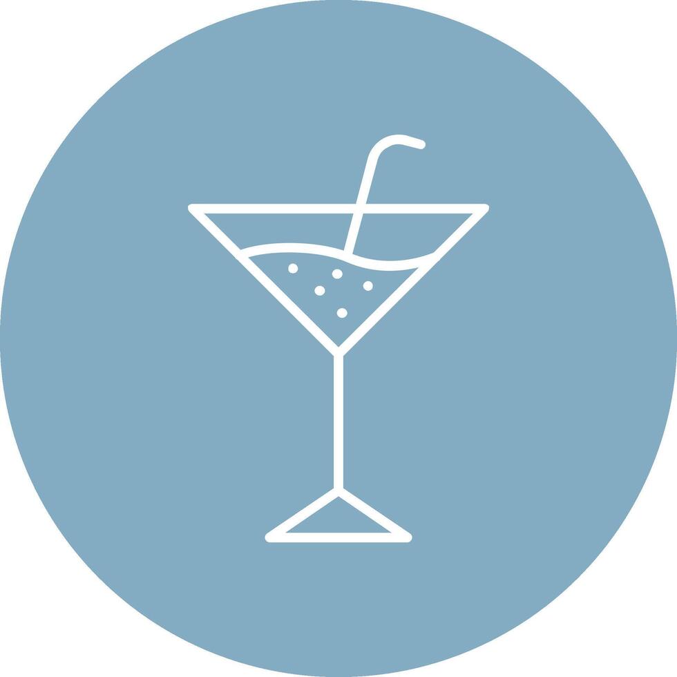 Martini Line Multi Circle Icon vector