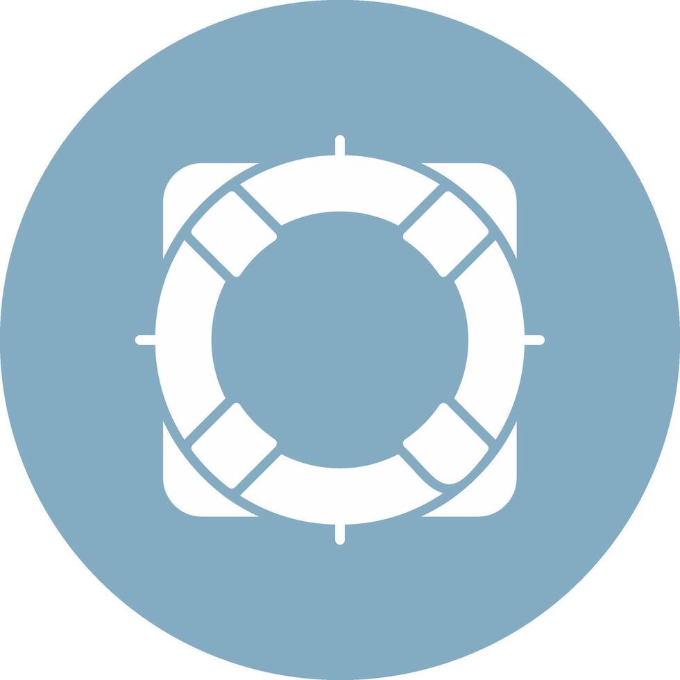 Rescue Buoy Glyph Multi Circle Icon vector