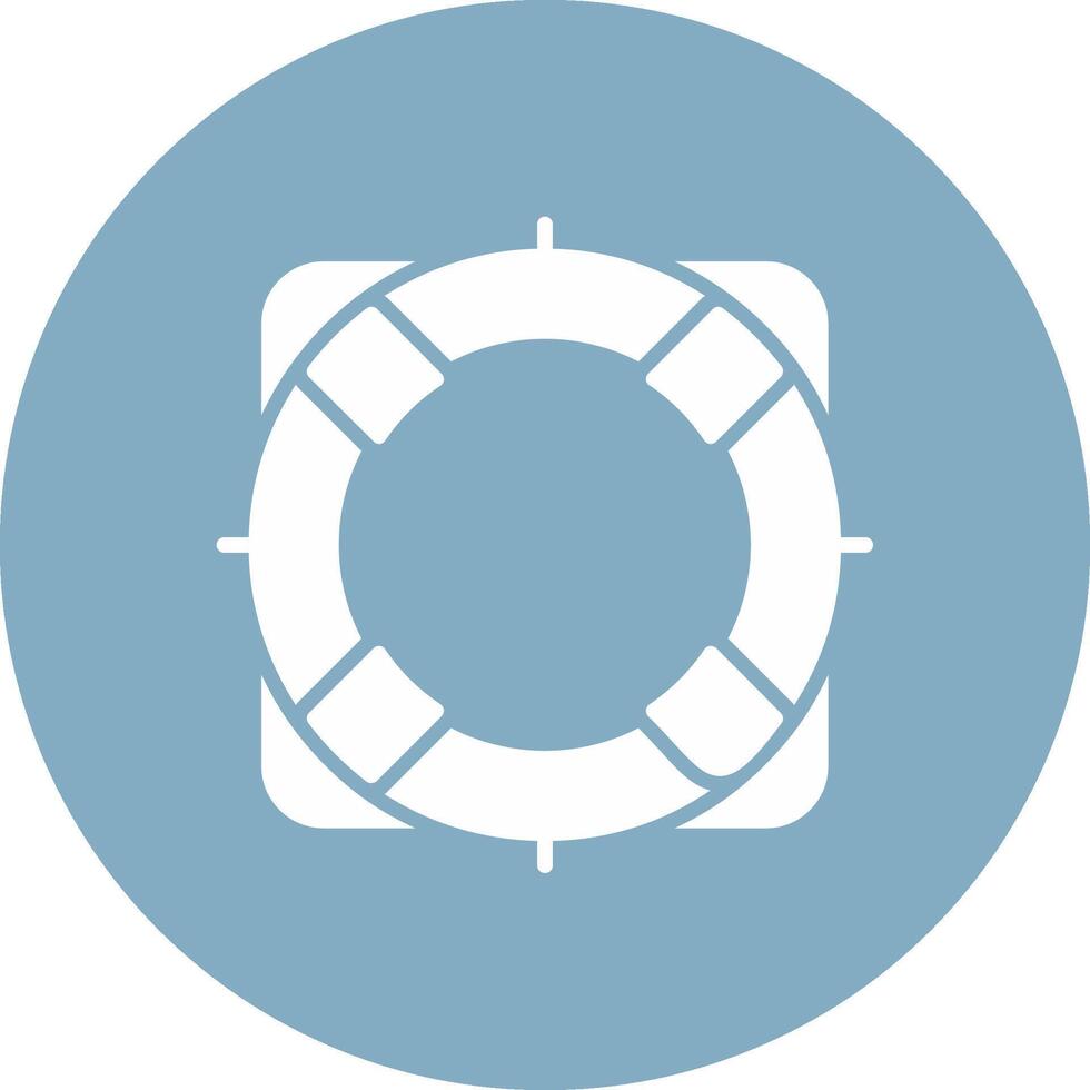 Rescue Buoy Glyph Multi Circle Icon vector