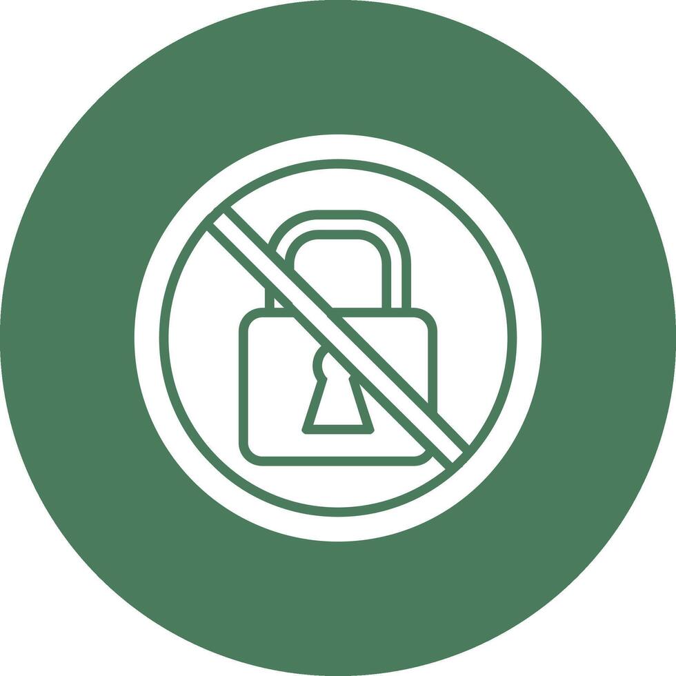 prohibido firmar glifo multi circulo icono vector