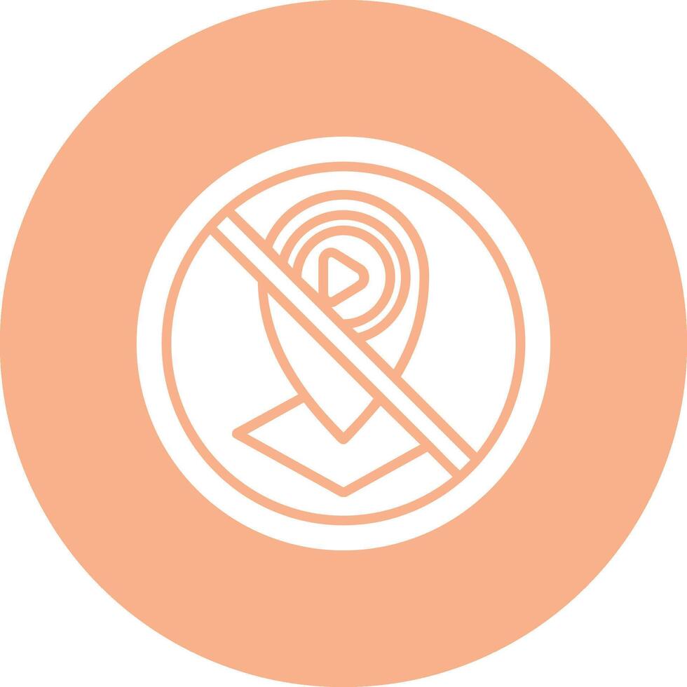 Prohibited Sign Glyph Multi Circle Icon vector