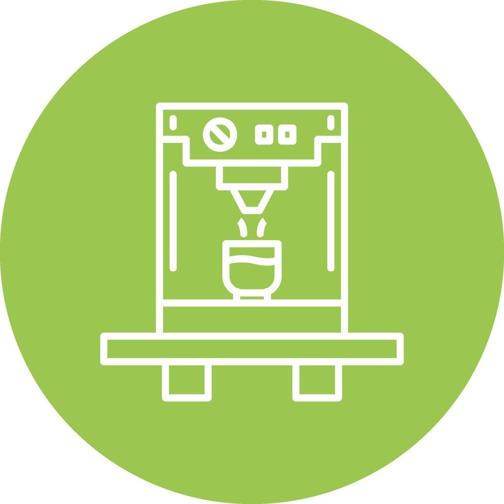 Coffee Machine Line Multi Circle Icon vector
