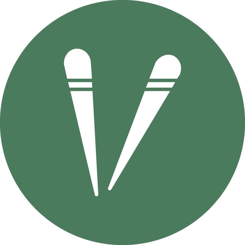 Chopsticks Glyph Multi Circle Icon vector