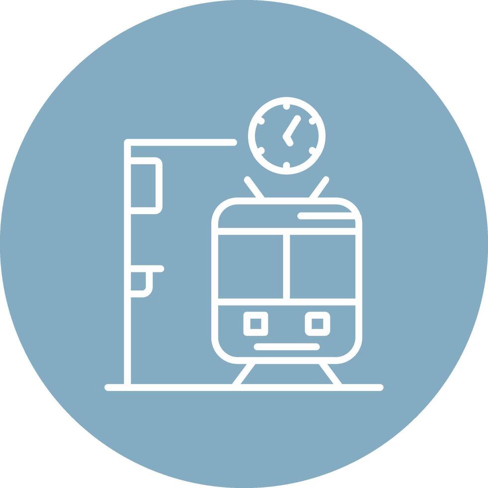 Metro Station Line Multi Circle Icon vector