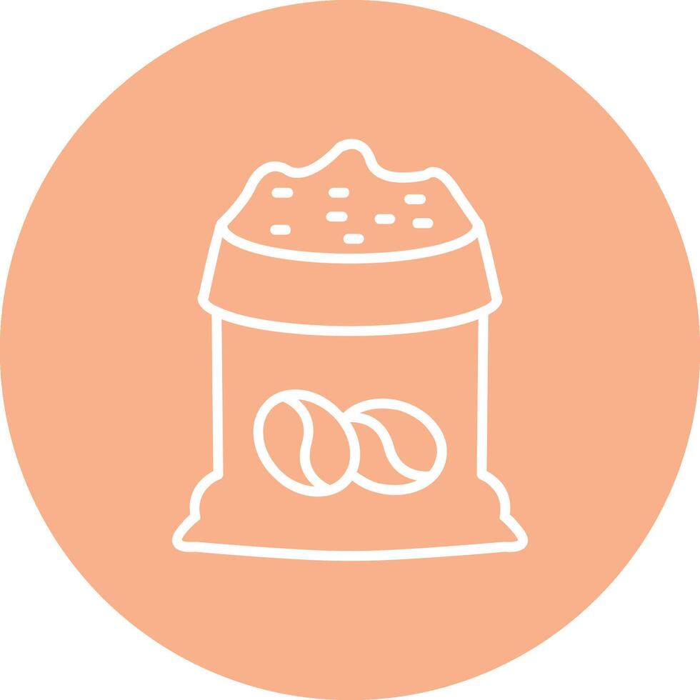 Bean Bag Line Multi Circle Icon vector